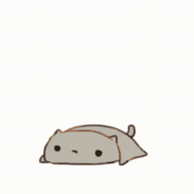 A Brown Cat Is Laying On Top Of A White Cat With Its Eyes Closed GIF