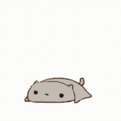 A Brown Cat Laying On Top Of A White Cat With Their Eyes Closed GIF