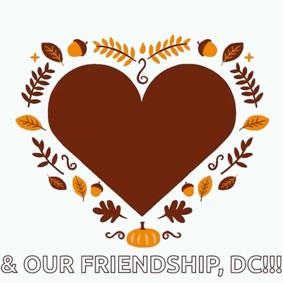 A Brown Heart With The Words Thankful For You And Our Friendship Dc GIF