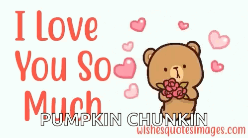 A Brown Teddy Bear Is Holding A Bouquet Of Roses And Hearts Are Flying Around It . GIF