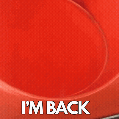 A Bull Wearing A Captain 'S Hat With The Words I 'M Back Behind Him GIF