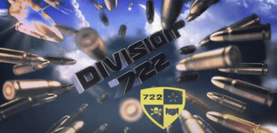 A Bunch Of Bullets Are Flying In The Air With The Words Division 7222 On The Top GIF
