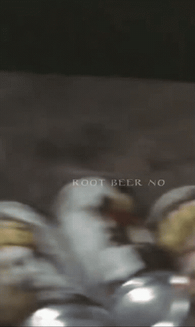 A Bunch Of Cans Of Root Beer With The Words Root Beer No On The Bottom GIF