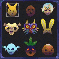 A Bunch Of Cartoon Faces Are On A Dark Background GIF