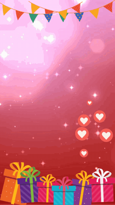 A Bunch Of Gifts Are On A Red Background GIF