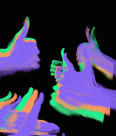 A Bunch Of Hands Giving A Thumbs Up Sign GIF