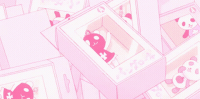 A Bunch Of Pink Boxes With One That Says ' R ' On It GIF