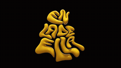 A Bunch Of Yellow Letters On A Black Background Including The Letters L And V GIF