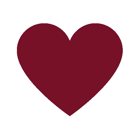 A Burgundy Heart With A White Background Sticker