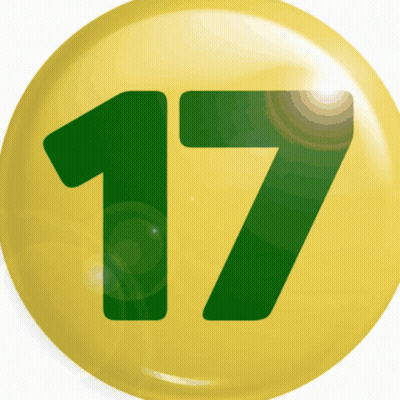 A Button With The Number 17 On It GIF