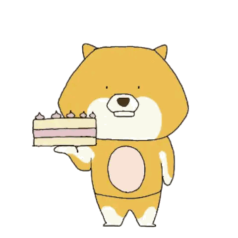 A Cake That Says Happy Birthday On It With Pink Polka Dots Sticker