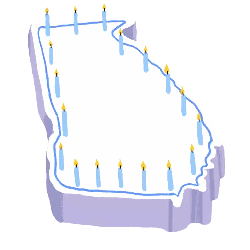 A Cake With Candles On It That Says " Turning 18 Before Jan 3Rd Register To Vote " Sticker