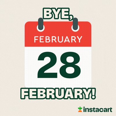 A Calendar Says Bye February 29 On It GIF