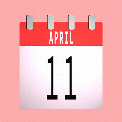 A Calendar Showing The Date Of April 12 GIF