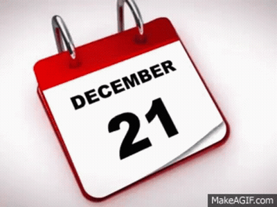 A Calendar Shows That December 21 Is The 21St Day Of The Month GIF
