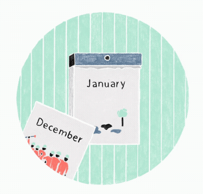 A Calendar That Says November On It Is Stacked On Top Of Two Other Calendars GIF