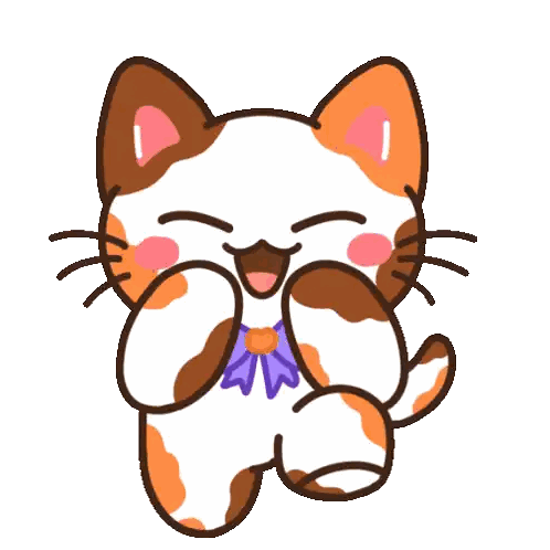 A Calico Cat With A Flower Around Its Neck Is Laughing Sticker