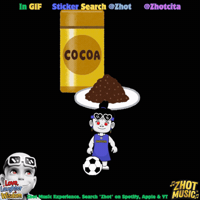 A Can Of Cocoa Is Being Poured Into A White Cup GIF
