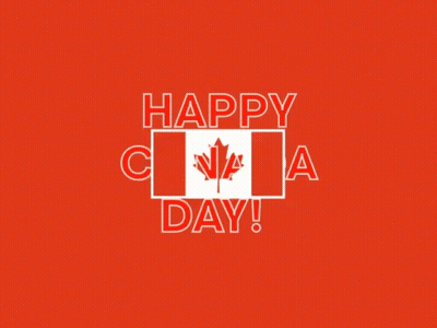 A Canadian Flag With A Maple Leaf And The Words Canada GIF