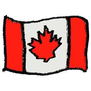 A Canadian Flag With A Maple Leaf On It Sticker