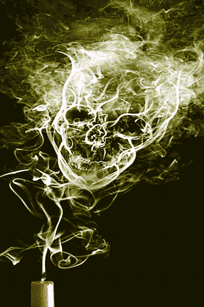 A Candle Is Lit And Smoke Is Coming Out Of It GIF