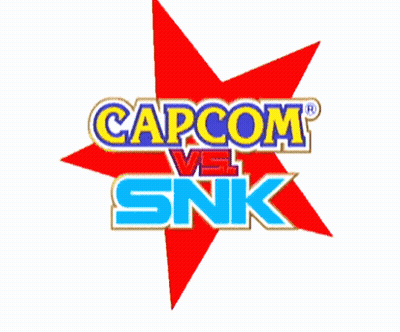 A Capcom Vs. Snk Logo With A Red Star GIF