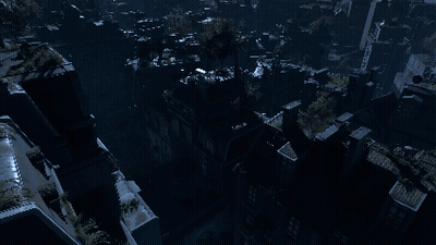 A Car Is Parked In Front Of A Building With A Sign That Says ' Ambulance ' On It GIF