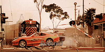 A Car That Has The Word Boosted On The Back Of It GIF