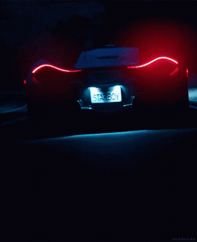 A Car With A License Plate That Reads Starboy GIF