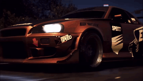 A Car With The Word Speed On It GIF