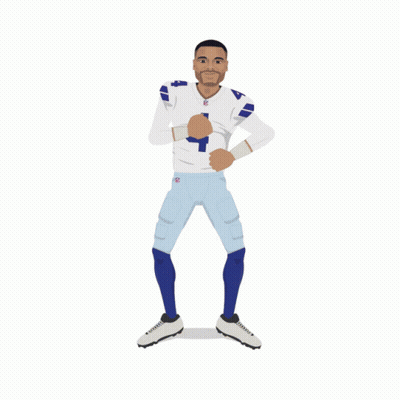 A Card That Says Fireworks On It With A Football Player On It GIF