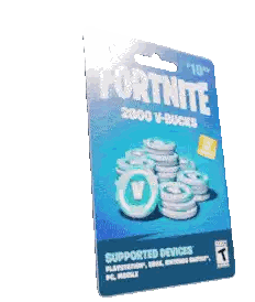 A Card That Says Fortnite 2600 V-Bucks On It Sticker
