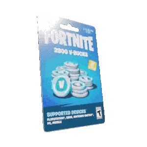 A Card That Says Fortnite On It Sticker
