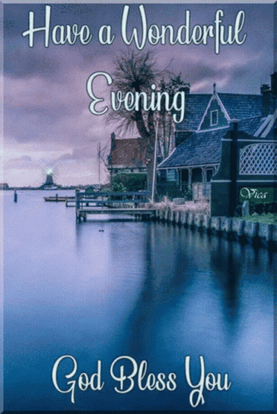 A Card That Says Have A Wonderful Evening GIF