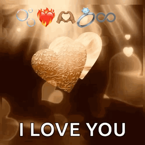 A Card That Says I Love You With Two Hearts GIF