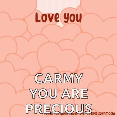 A Card That Says Love You Carmy You Are Precious On It GIF