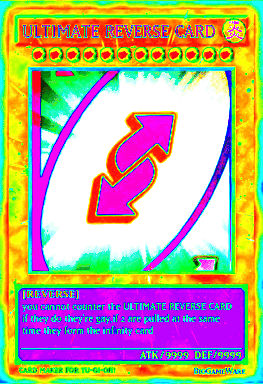 A Card That Says Ultimate Reverse Card On The Top GIF