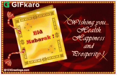 A Card That Says Wishing You Health Happiness And Prosperity On It GIF