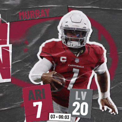 A Cardinals Player Named Murray Is Running With A Football GIF