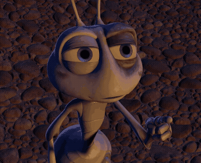 A Cartoon Ant Says " And You Know It " In Front Of A Rocky Background GIF