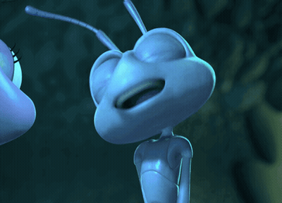 A Cartoon Ant Says " Say That Again " In A Dark Room GIF