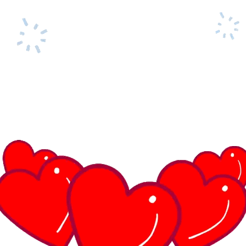 A Cartoon Bear In Green Overalls Is Surrounded By Hearts Sticker