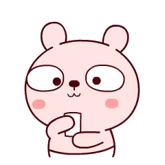 A Cartoon Bear Is Holding A Marshmallow In Its Mouth Sticker
