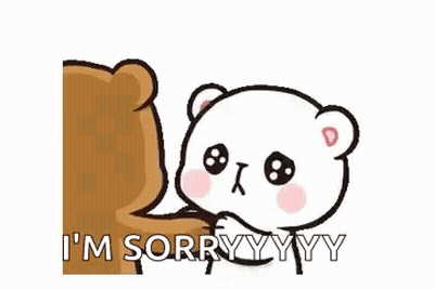 A Cartoon Bear Is Hugging Another Bear And Saying `` I 'M Sorry . '' GIF