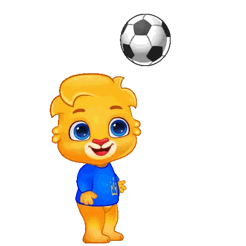 A Cartoon Bear Is Playing With A Soccer Ball On His Head Sticker