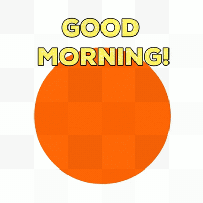 A Cartoon Bear Says Good Morning With His Arms Up GIF