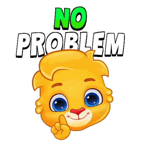 A Cartoon Bear Says No Problem With His Finger On His Nose Sticker