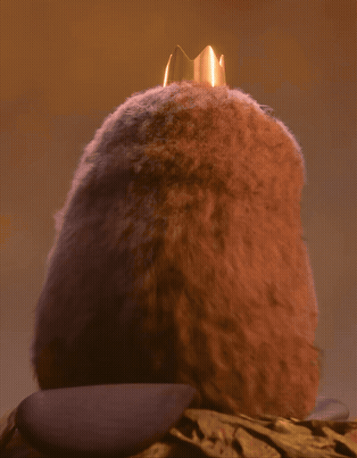 A Cartoon Beaver Is Wearing A Crown And Smiling GIF