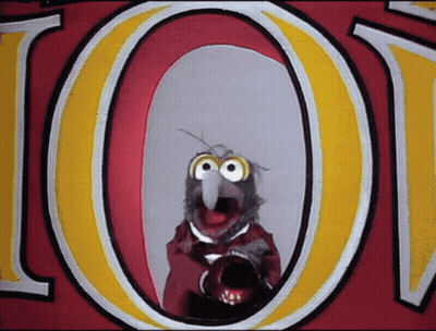 A Cartoon Bird Is Looking Through A Hole In A Sign That Says 101 GIF