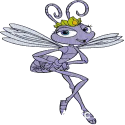 A Cartoon Bug With Wings And A Crown On Its Head Sticker